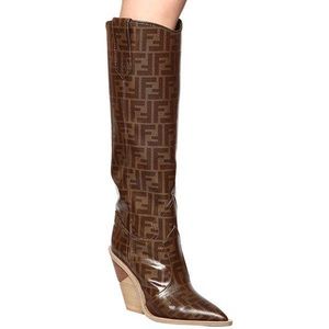 *ISO* Fendi Tall FF Western Boot - 38.5